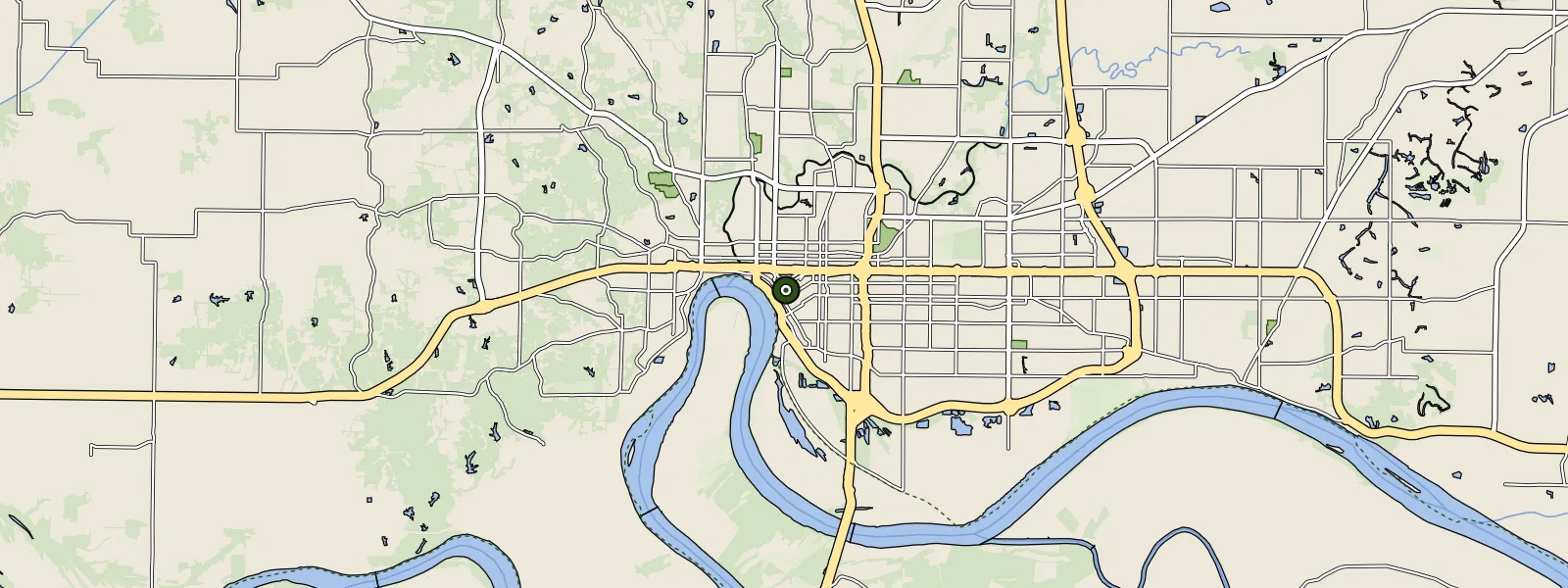 Map of Evansville
