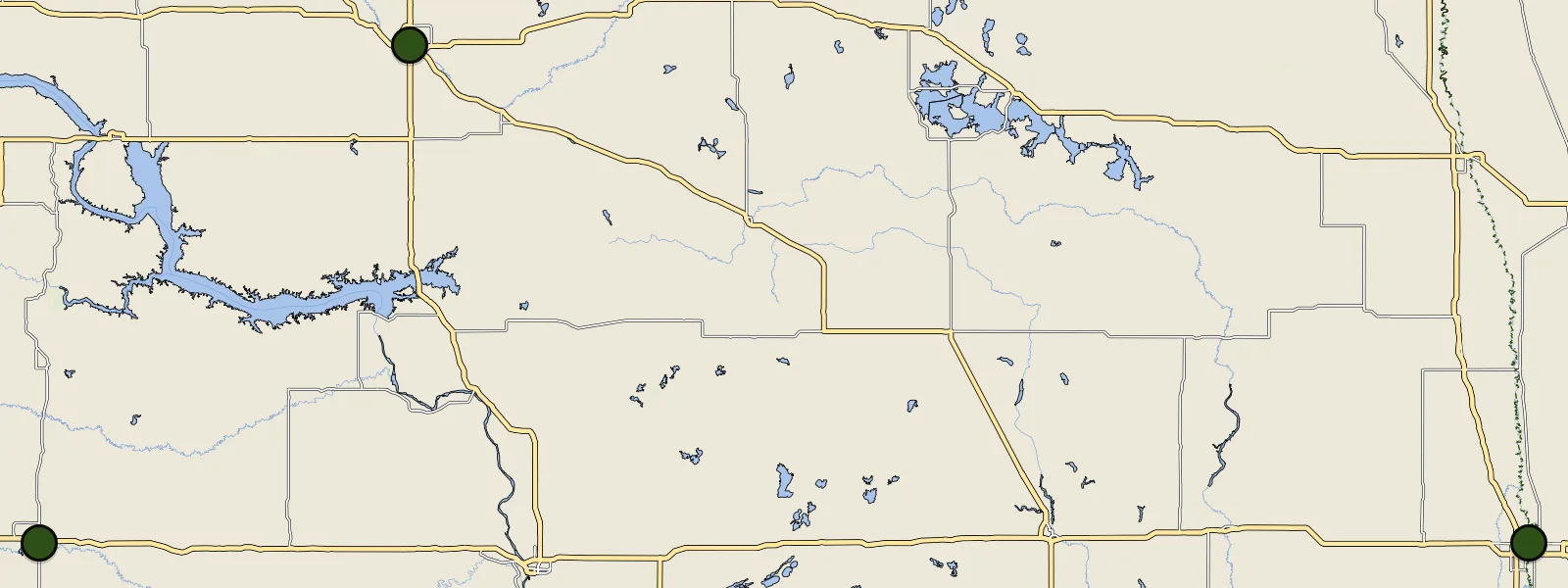 Map of North Dakota