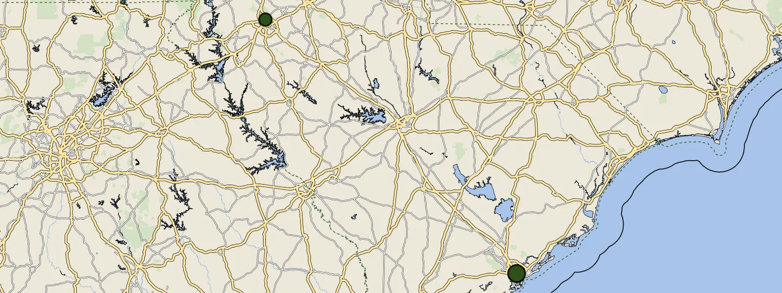 Map of South Carolina