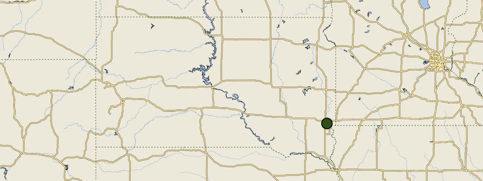 Map of South Dakota