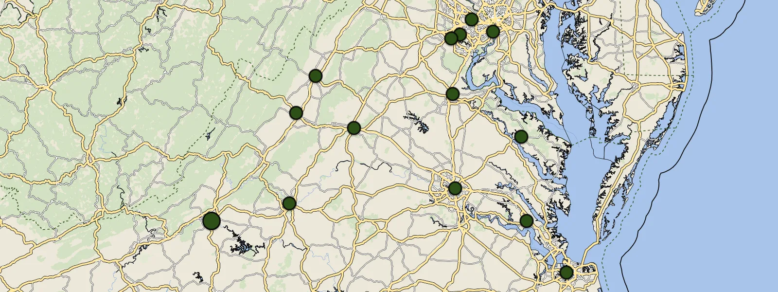 Map of Virginia